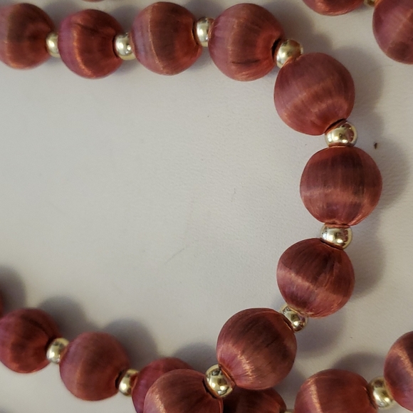 Vintage Silk Thread Bead Necklace - Picture 2 of 2